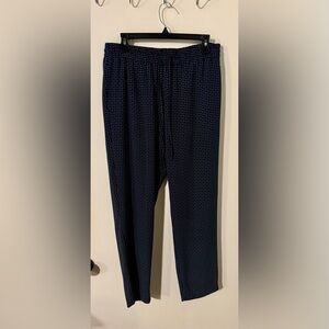 Talbots Navy Patterned Pants || Medium